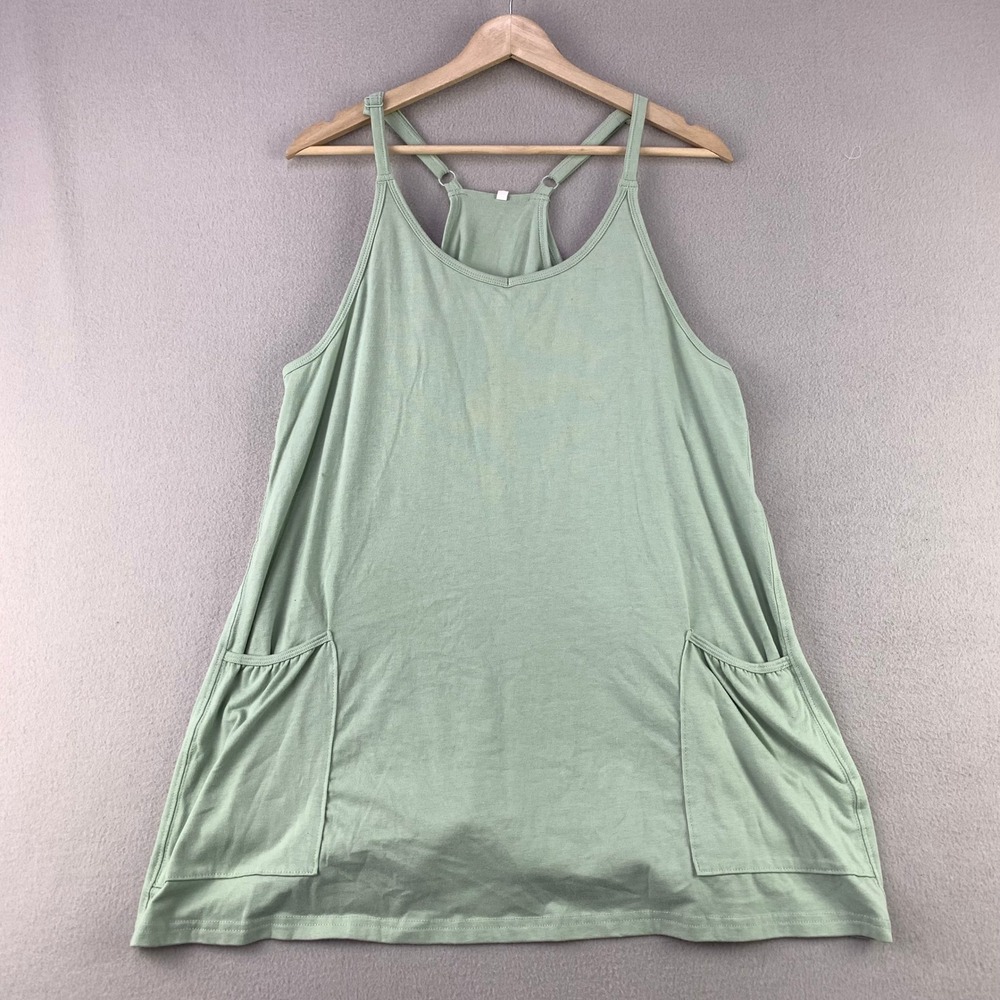 Hot Shot Active Dress Women S Green Racerback Mini Athletic Cotton Shorts Skort